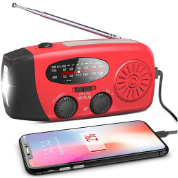 SolarBaby Håndsving Radio FM AM radio 2000mAh