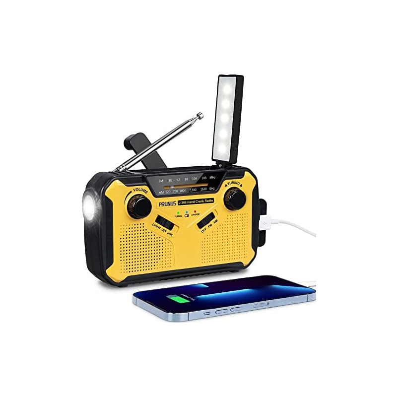 Prunus J-369 3000maH Radio AM/FM Solcelle/Håndsving Prunus J-369 3000maH Radio AM/FM Solcelle/Håndsving