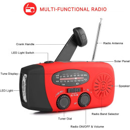 SolarBaby Håndsving Radio FM AM radio 2000mAh