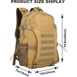 Tactical Military Backpack 35L - Mud