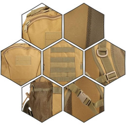 Tactical Military Backpack 25L - Mud