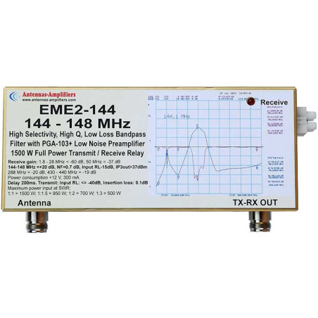 Dualband 50/70 MHz 1500W LNA incl. outdoorbox