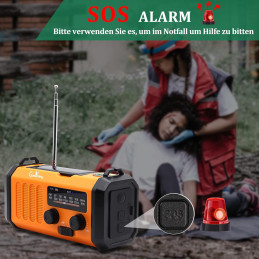 Solar Crank Radio FM/AM 10,000 mAh PowerBank