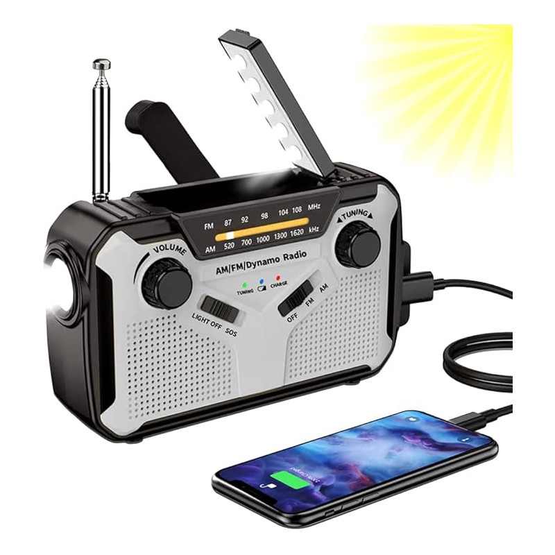 Prunus J-369 3000maH Radio AM/FM Solcelle/Håndsving Prunus J-369 3000maH Radio AM/FM Solcelle/Håndsving