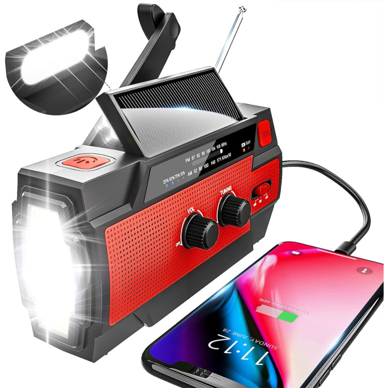 4000maH, AM/FM bærbar USB nødradio 4000maH, AM/FM bærbar USB nødradio