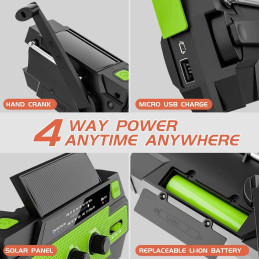 4000maH, AM/FM bærbar USB radio
