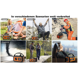 12000maH, AM/FM bærbar USB nødradio