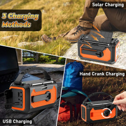12000maH, AM/FM bærbar USB radio