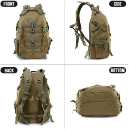 Tactical Military Backpack 25L - Mud