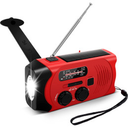 Solar Håndsving Radio FM/AM radio 2000mAh