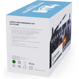 DAB/DAB+/FM Digital 5000mAh nødradio, Solar,USB+AAA