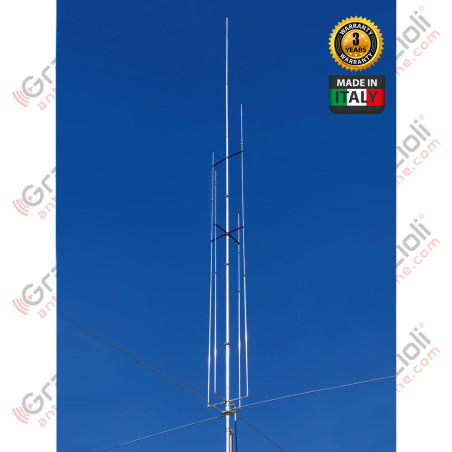 Grazioli MV6 - Vertical multiband 1/4 λ GP