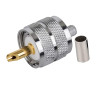 PL259 SO239 UHF Male 6mm crimp