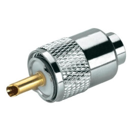 PL259 SO239 UHF Han til lodning 10mm