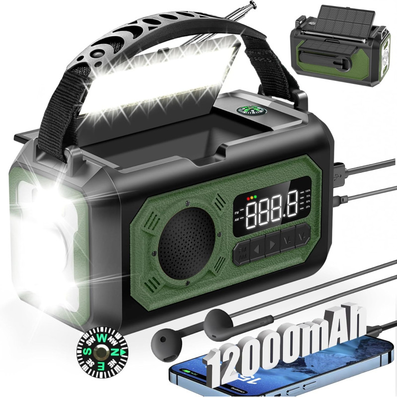 12000maH, AM/FM bærbar USB radio 12000maH, AM/FM bærbar USB radio