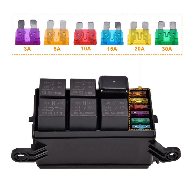 6-relay/fusebox 12V/40A 6-relay/fusebox 12V/40A