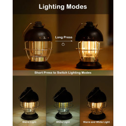LED lanterne m/ 5000maH battery