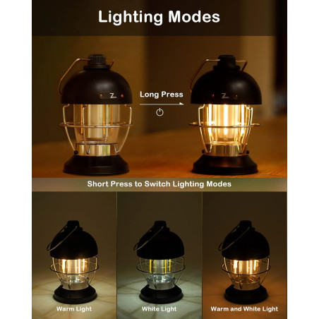 LED lanterne m/ 5000maH battery