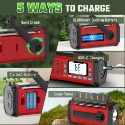PRUNUS J-924D 10000mAh DAB+/FM/SD/BT/USB+AAA