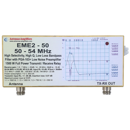 50MHz 1500W Low Noise Preamplifier